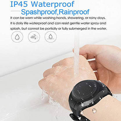 Wearable Portable Waterproof Bluetooth Speaker Watch X10 Clip Speaker MP3 Player Handsfree Clear Call Speakerphone,TWS,SD Card Slot,Selfie for Working, Running, Cycling(Black)