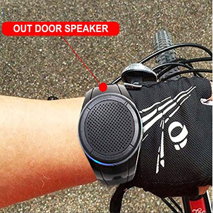 Wearable Portable Waterproof Bluetooth Speaker Watch X10 Clip Speaker MP3 Player Handsfree Clear Call Speakerphone,TWS,SD Card Slot,Selfie for Working, Running, Cycling(Black)