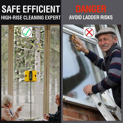 Frewico Window Cleaning Robot, Intelligent Cleaning with 4-Nozzle Wide-Angle Spray Technology, Deep Edge Cleaning, 5600Pa Suction Power