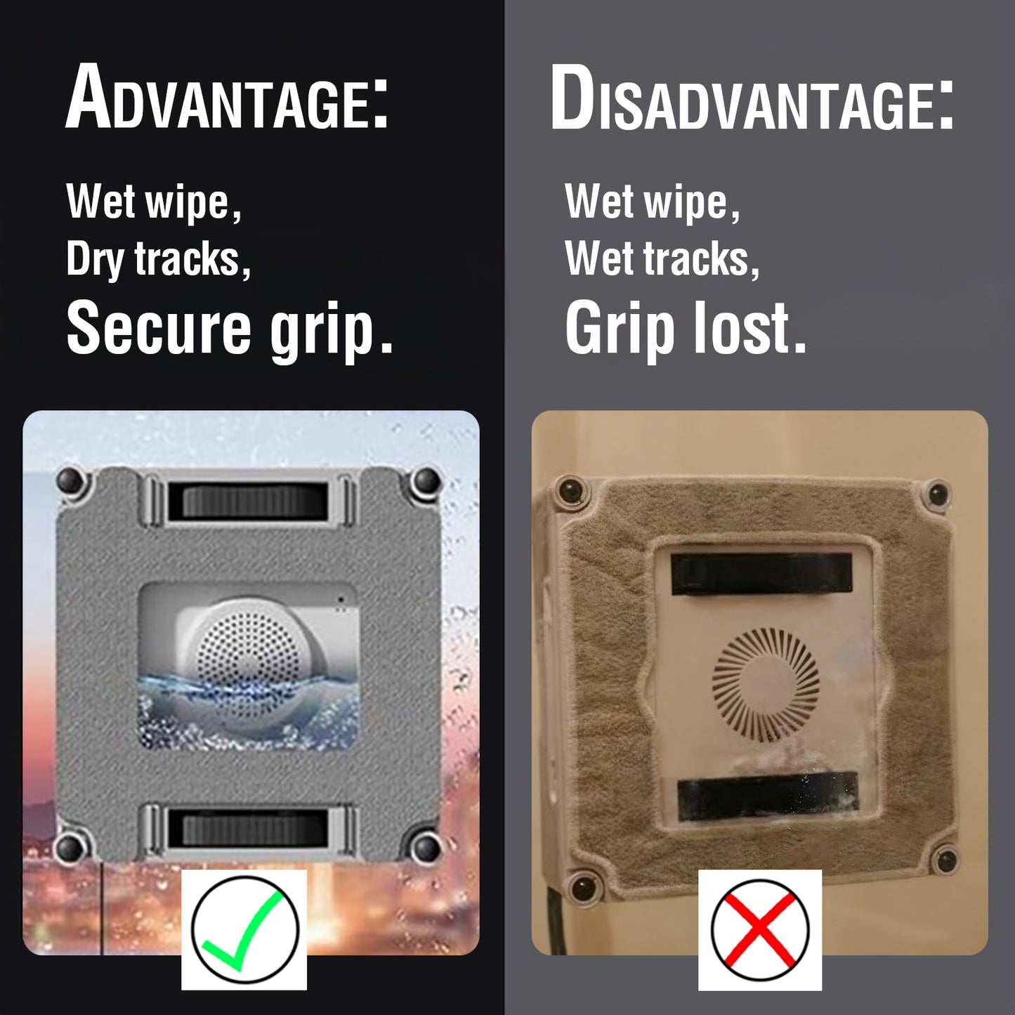 Frewico Window Cleaning Robot, Intelligent Cleaning with 4-Nozzle Wide-Angle Spray Technology, Deep Edge Cleaning, 5600Pa Suction Power